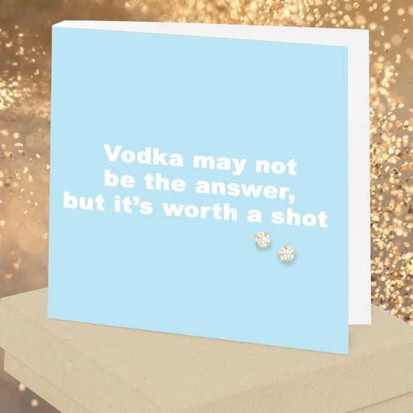 Sterling Silver Stud Earrings - Vodka