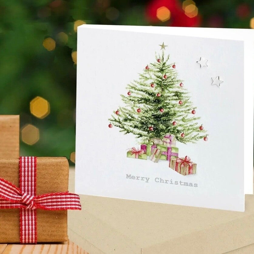 Sterling Silver Stud Earrings - Christmas Tree