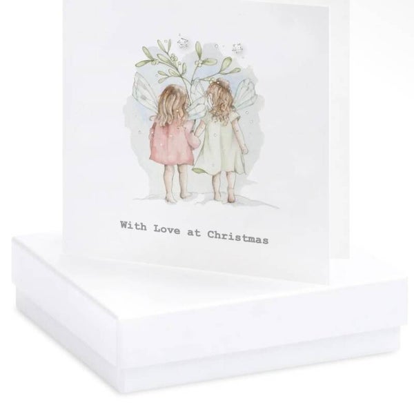 Sterling Silver Stud Earrings - Christmas Twin Fairy