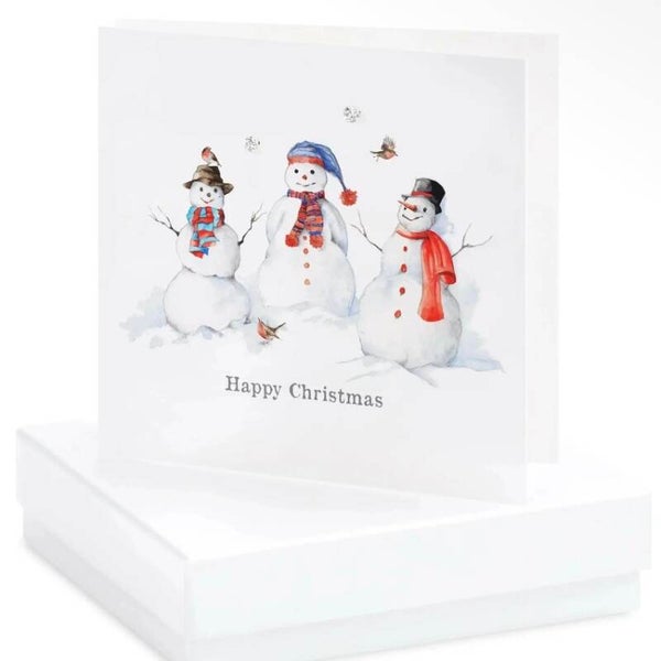 Sterling Silver Stud Earrings - Christmas Snowman