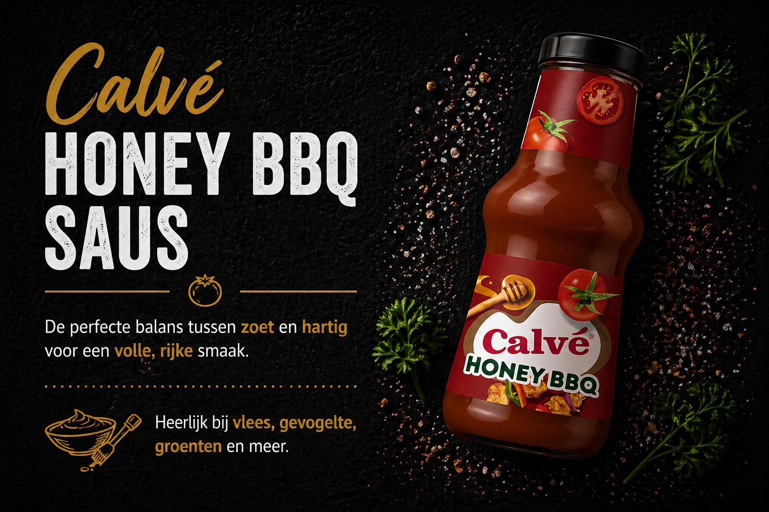 Calvé Honey BBQ saus 320ML