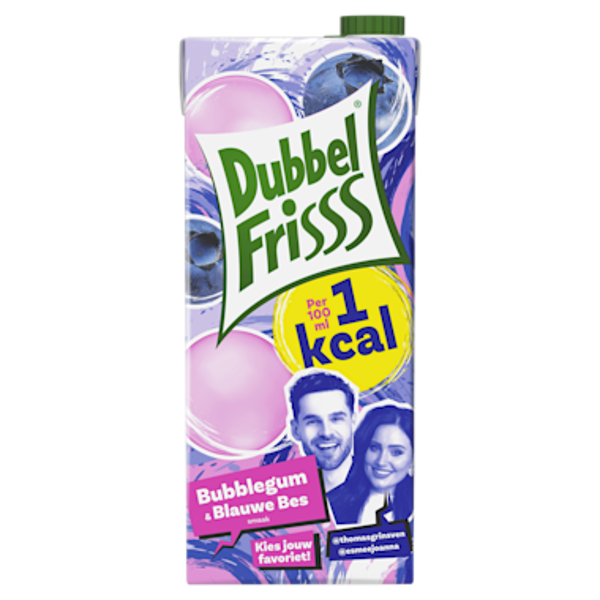 Dubbelfrisss 1kcal Smaakmakers Bubblegum 1,5Liter