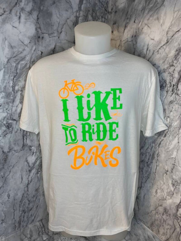 T-shirt 'I like to ride bikes'