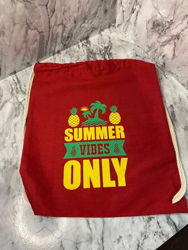 Cotton gymbag 'Summer vibes'
