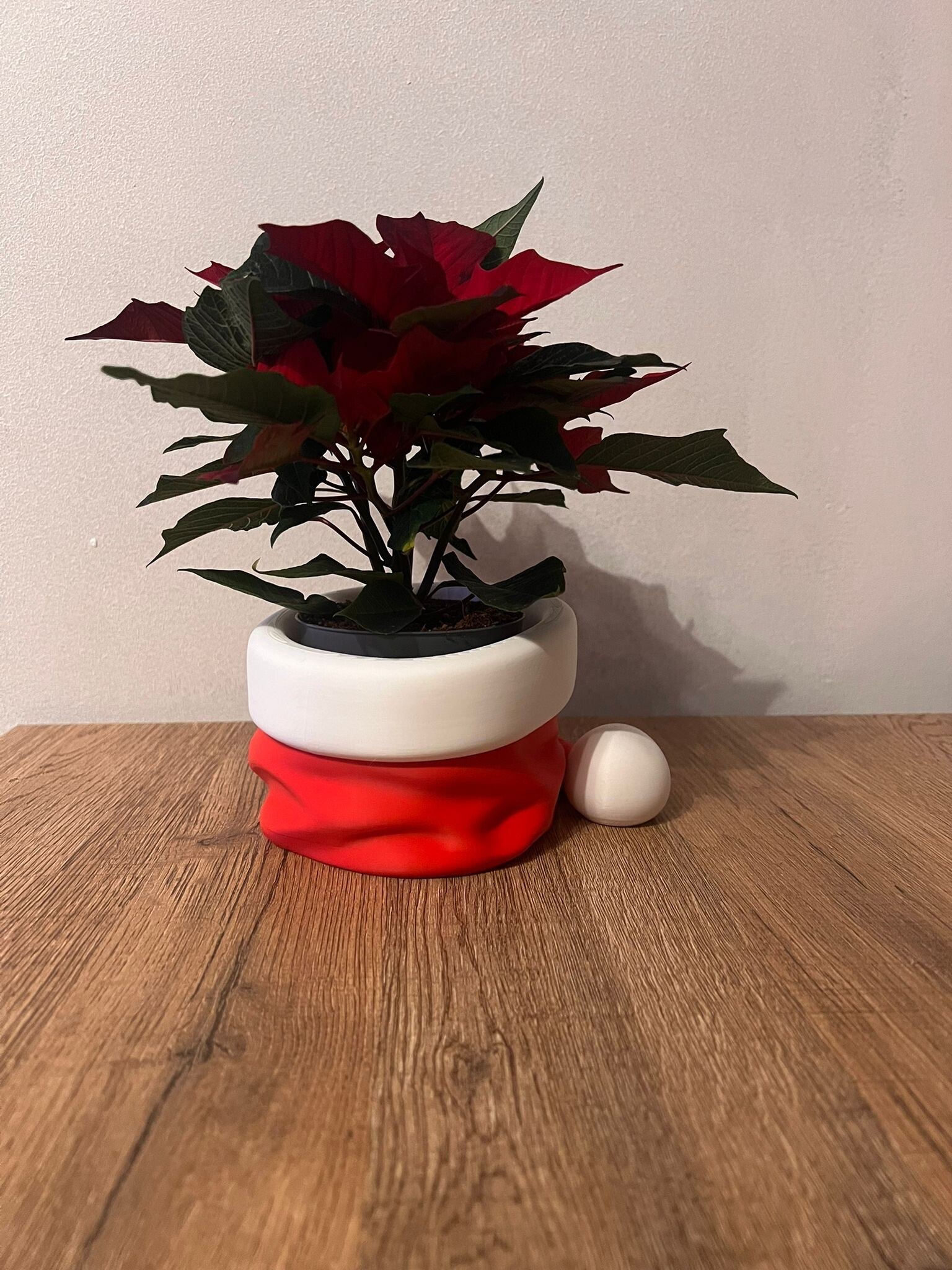 3D-geprint kerstmuts-potje