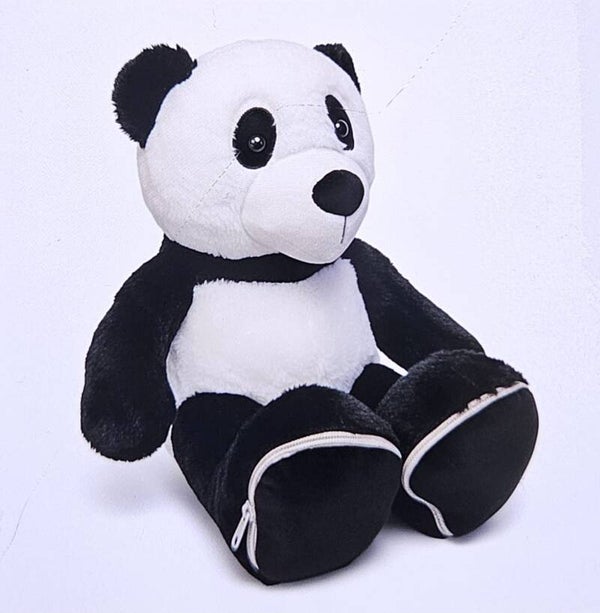 Panda knuffelbeer +/- 45 cm met gepersonaliseerd borduursel op de voetjes. Perfect kraamcadeau!!