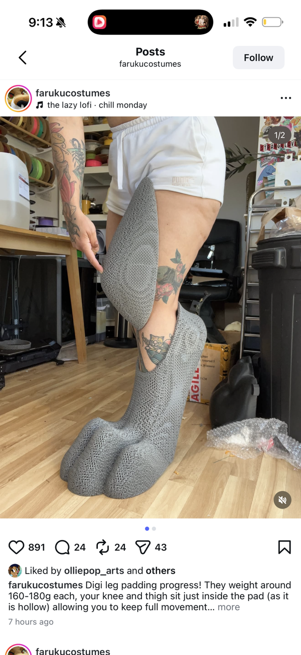 Digigrade feet