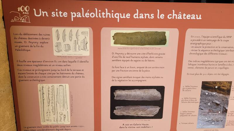 Un site paléolithique dans le château