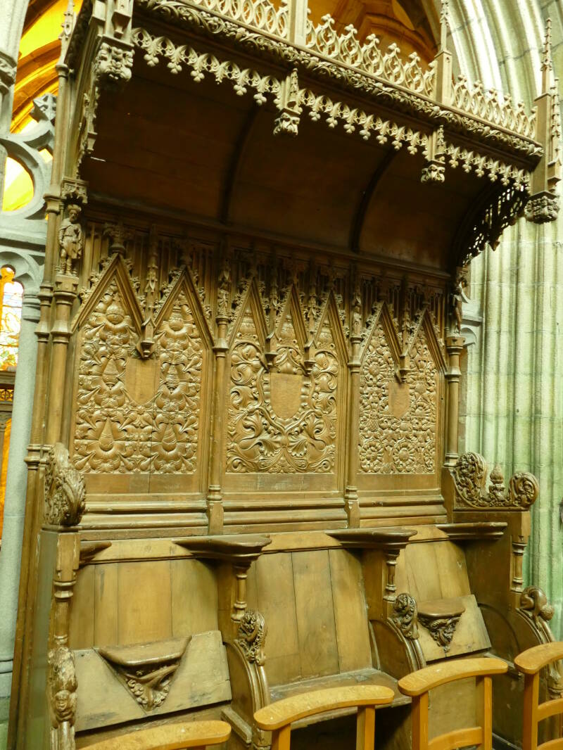 Les stalles de la cathédrale Saint-Paul-Aurélien