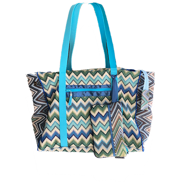 Exclusieve Strandtas/Shopper Palermo blauw