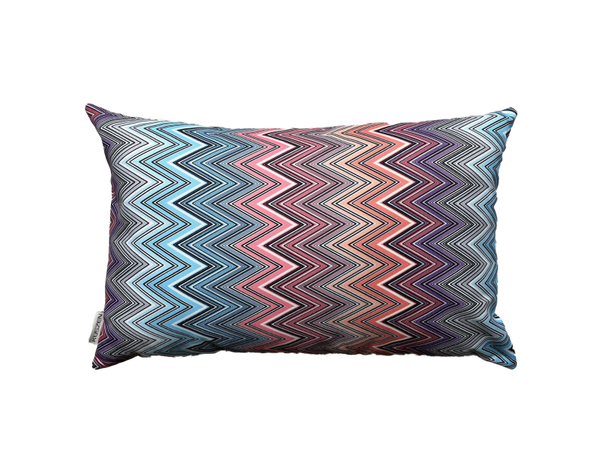 Kussen ZigZag Bodrum blauw/abrikoos/multicolor