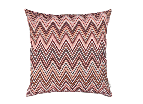 Kussen Brindisi terra/zalm brede ZigZag