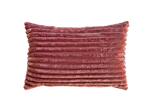 Kussen BLACK LABEL Fluffy rib oudroze