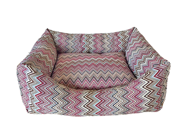 Hondenmand Verona roze smalle ZigZag