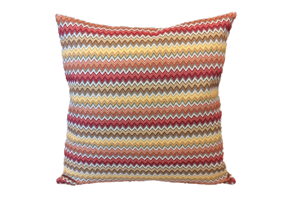 Kussen ZigZag Turijn geel/rood