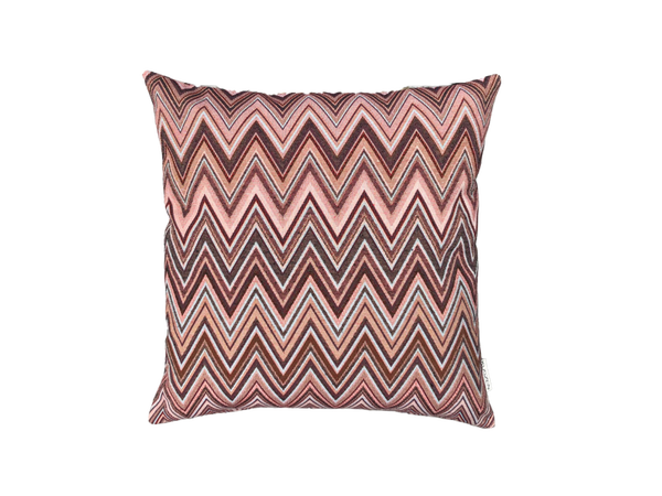Kussen Brindisi terra/zalm brede ZigZag