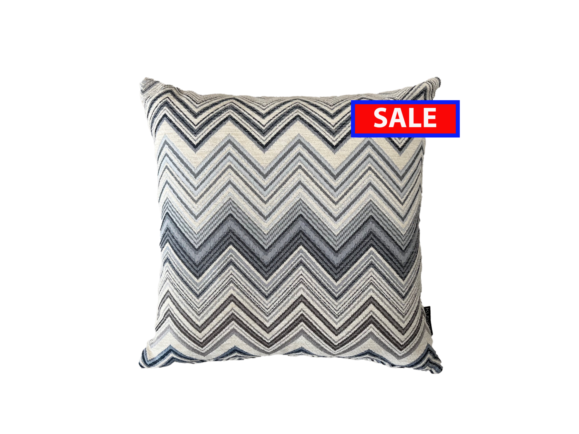 Kussen ZigZag BLACK LABEL Istanboel blauw/ecru