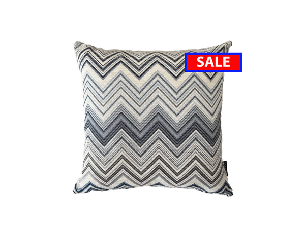 Kussen ZigZag BLACK LABEL Istanboel blauw/ecru