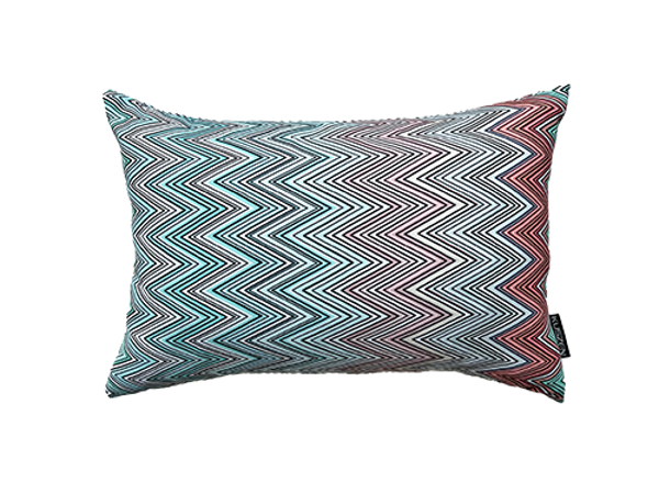 Kussen ZigZag Milano mint/azuurblauw