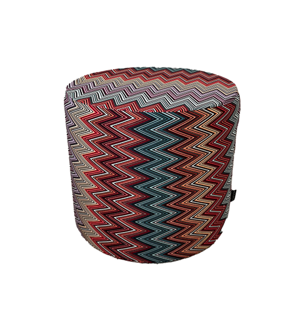 Poef Milano petrol multicolor