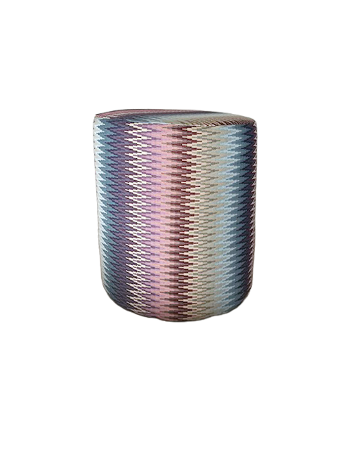 Poef ZigZag Summer pastel 40x40