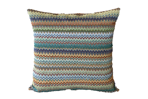 Kussen ZigZag Turijn blauw/groen