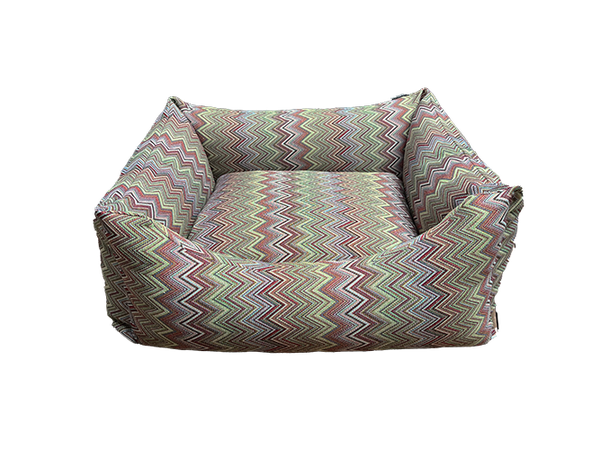 Hondenmand ZigZag Verona groen/bordeaux smal