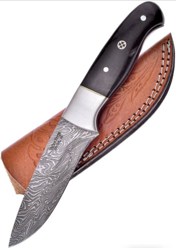 FROST CUTLERY VALLEY FORGE DAMASCUS HUNTER KNIFE - FVFD44BH
