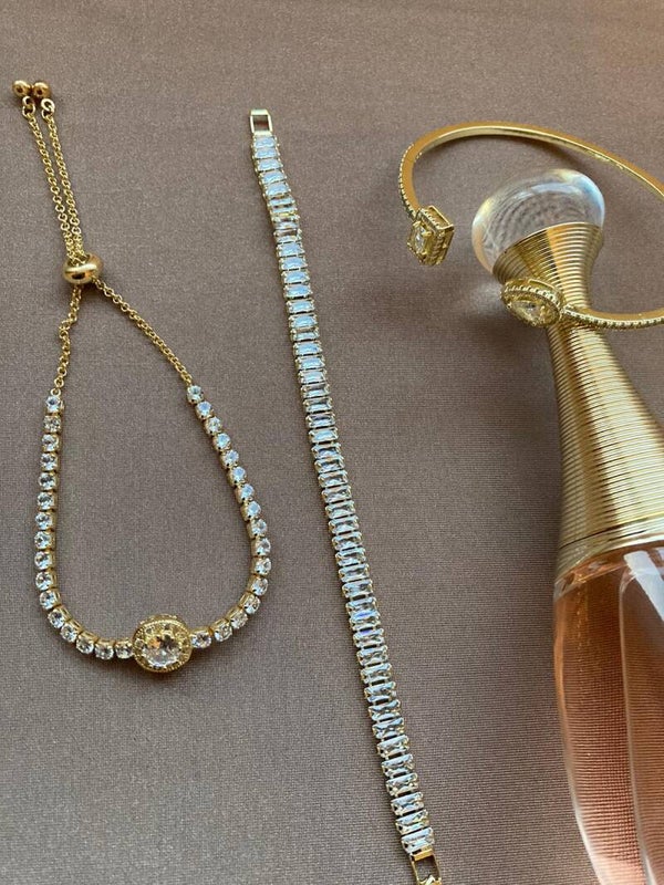 Nouheila bracelet set 3 pieces gold