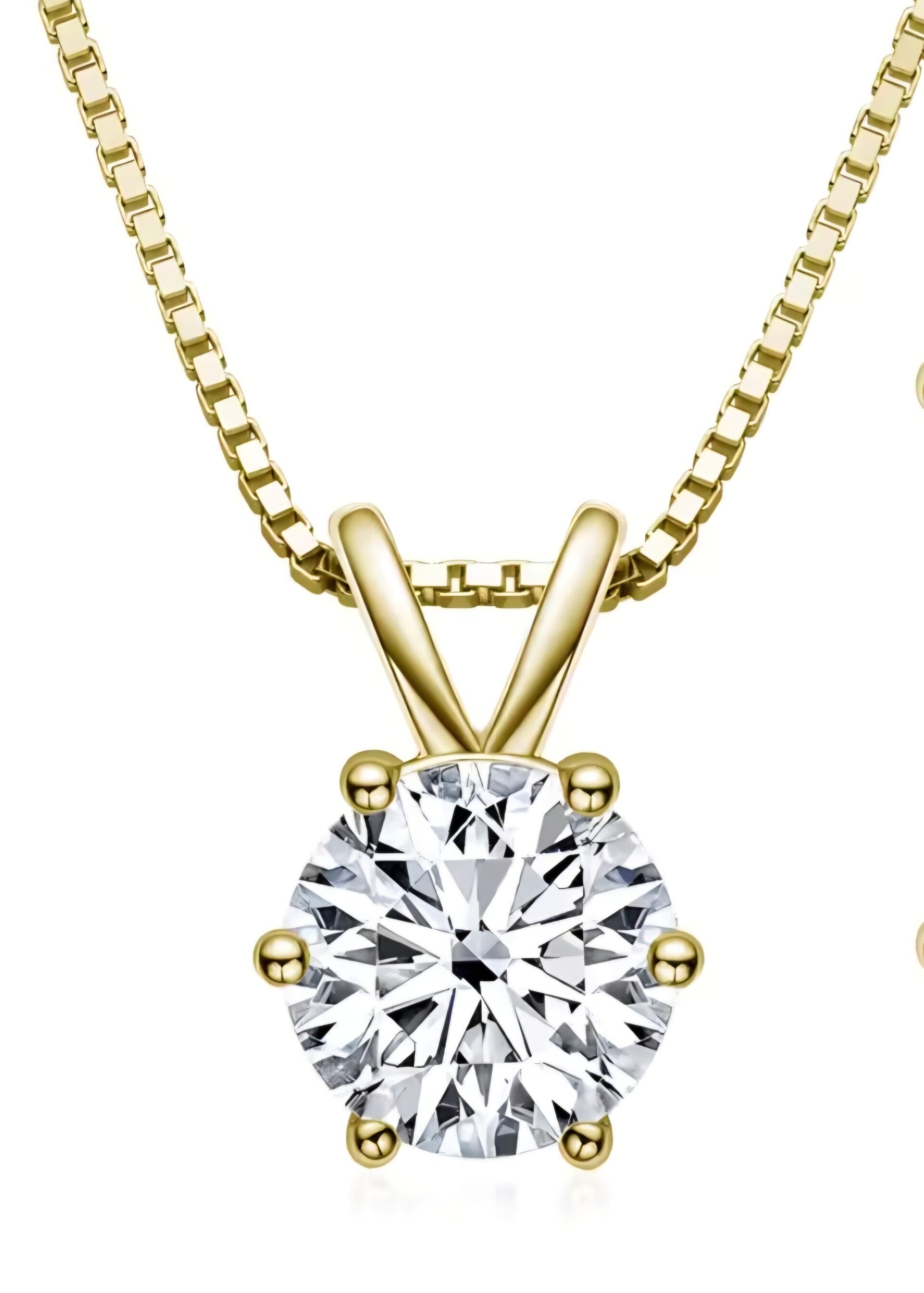 Moissaniet diamond stud necklace gold