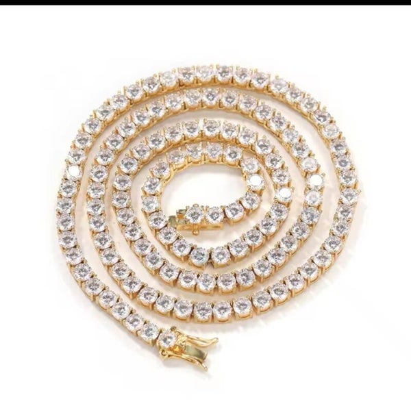 Tennis ketting gold