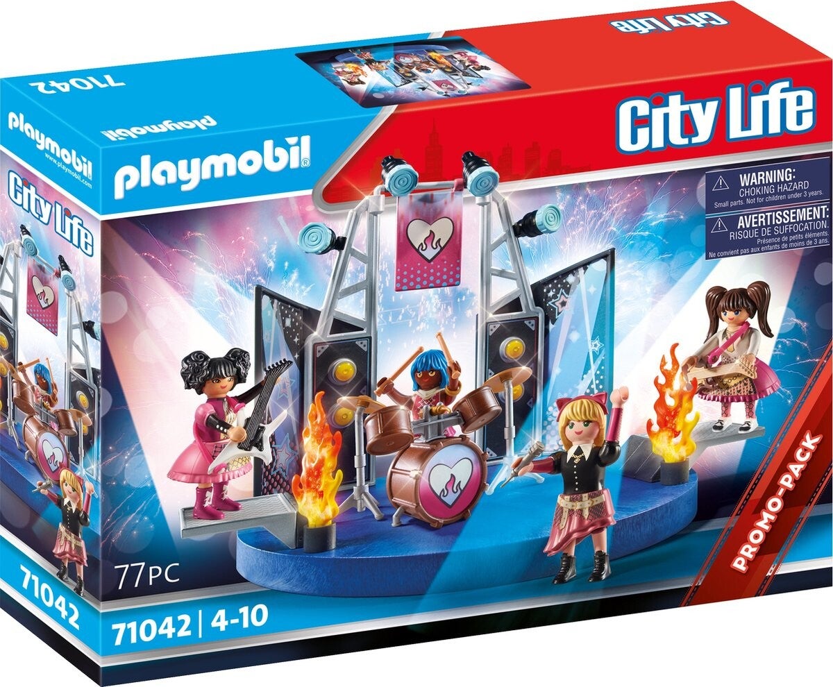 Playmobil 71042 City Life Starter Pack – Coole Muziekband met Instrumenten!