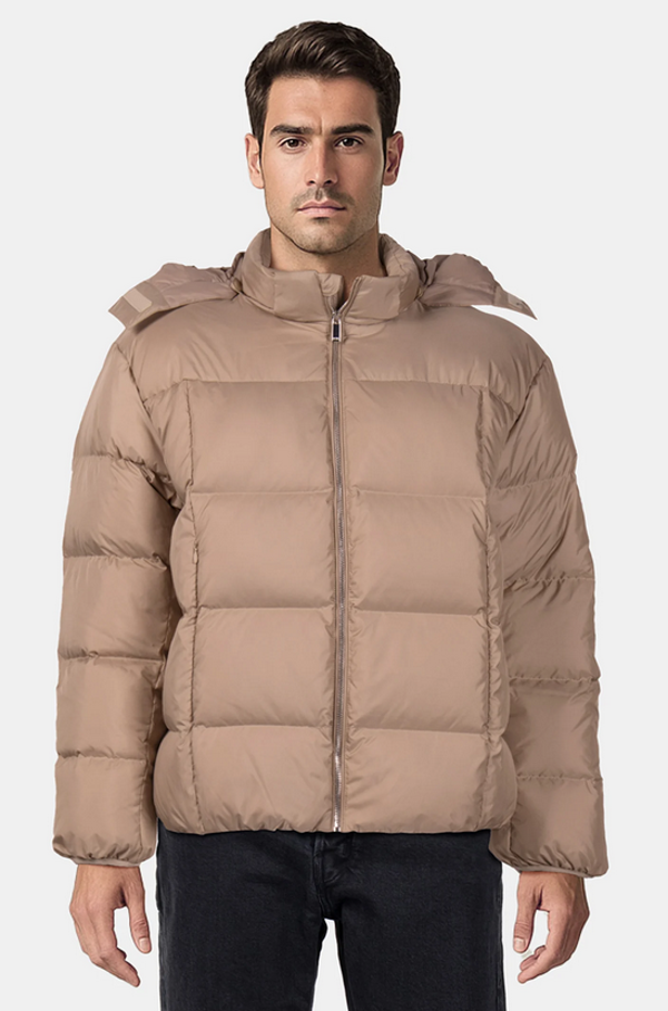 BALR. Dennis Puffer Jacket – Beige/Jet Black M/L