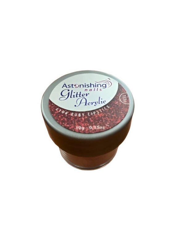 Astonishing Nail Acryl Glitters #106 Ruby Lipstick