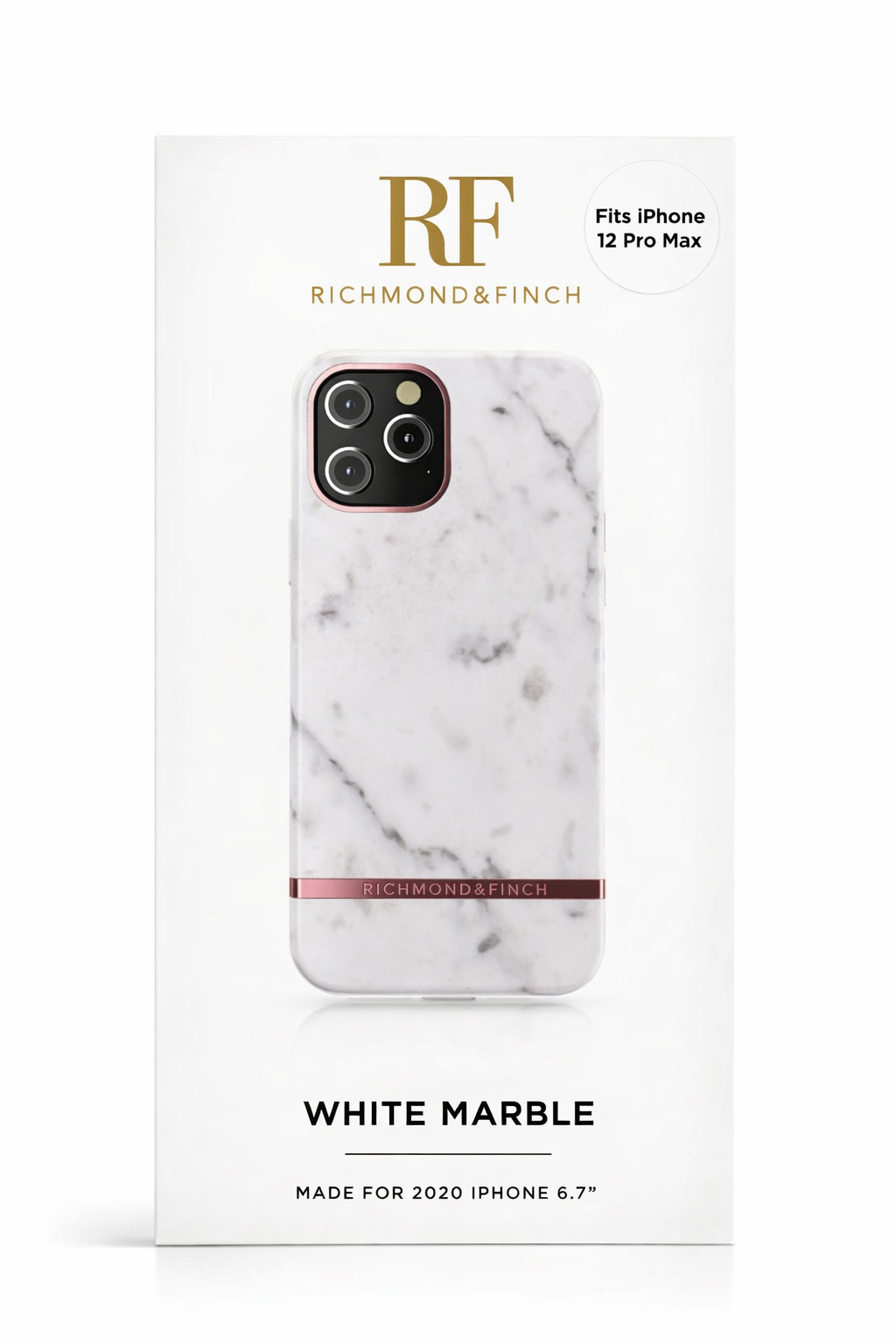 Richmond & Finch White Marble marmer hoesje voor iPhone 12 Pro Max - Wit