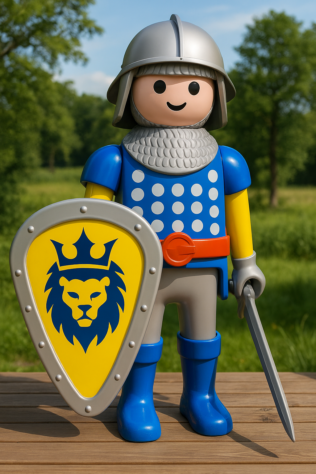 Reusachtige Playmobil Strijder - 1,55m Hoog