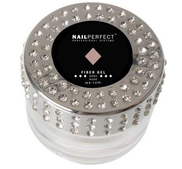 Nail Perfect Fiber Gel Dark Nude 45g – Extreem Sterke en Dunne Nagels met Natuurlijke Roze Tint - Alleen Voor Professioneel Gebruik