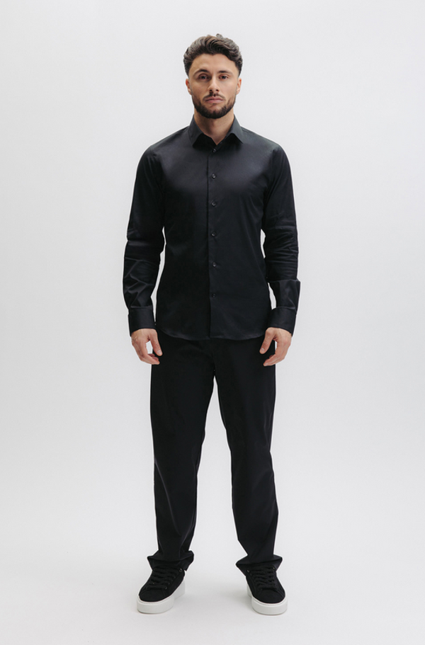 BALR. Hex-Series Slim Shirt – Jet Black (L)