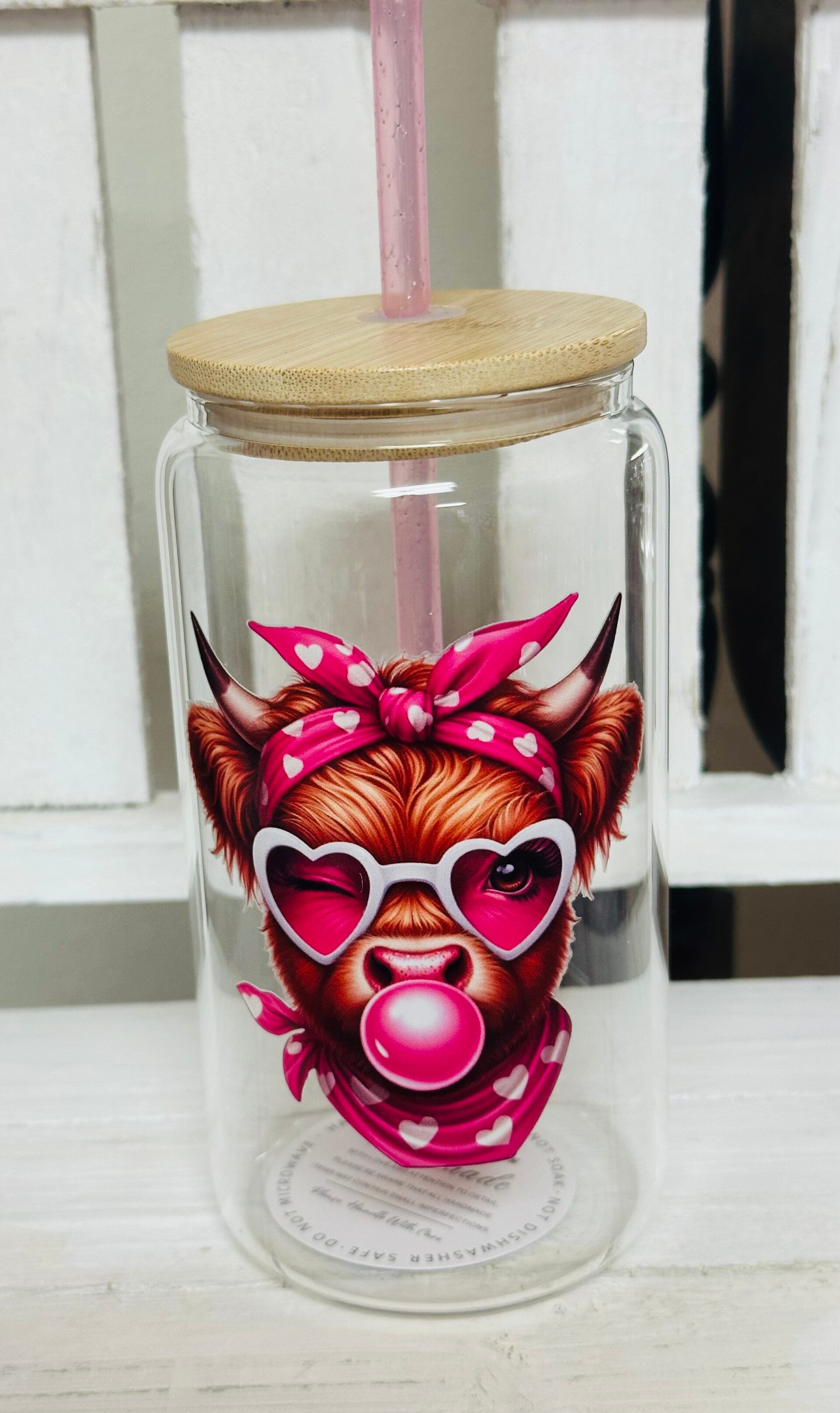 VALENTINES 16 oz GLASS TUMBLER