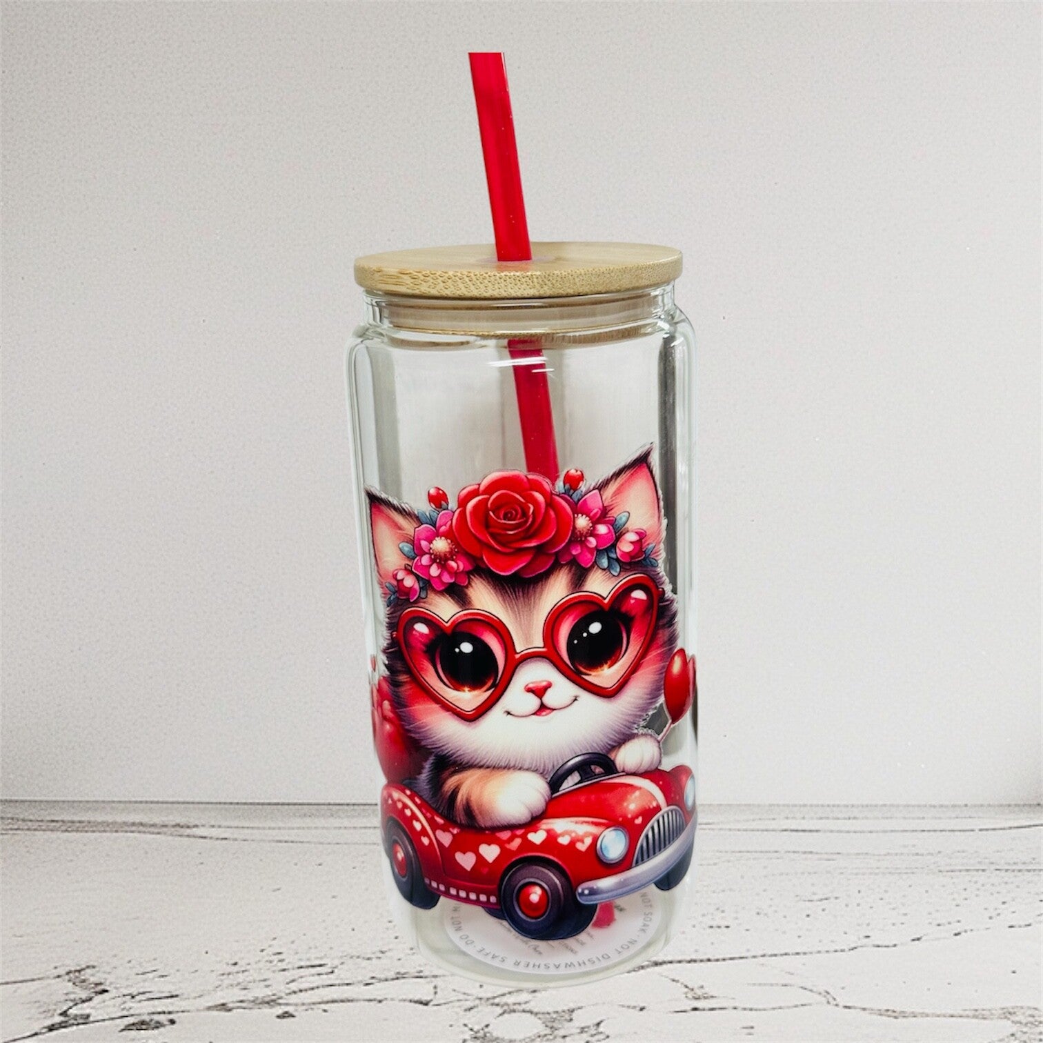 VALENTINES 20oz GLASS TUMBLER
