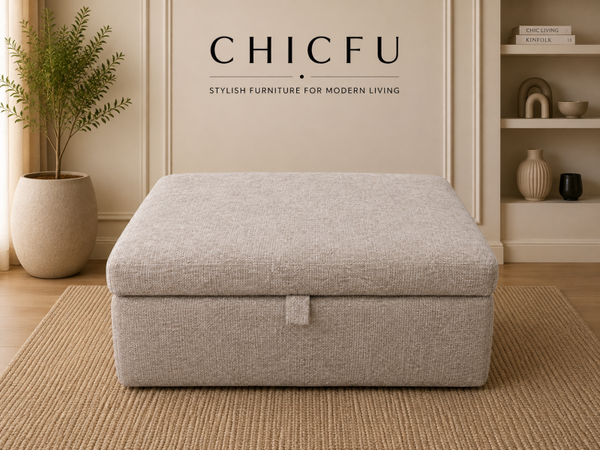 Sofology Tallulah Storage Ottoman Beige