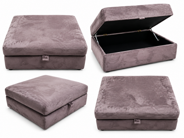 DFS PURPLE/GREY STORAGE FOOTSTOOL
