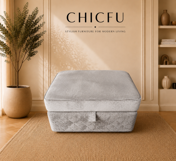 Genuine DFS Orka Large Storage Footstool – Graphite Grey