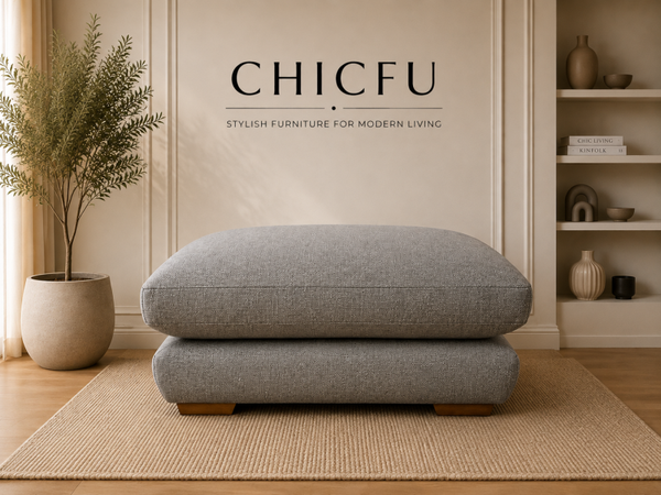 Next Rectangular Grey Footstool