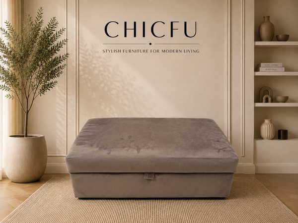 DFS Storage Footstool Grey/Purple