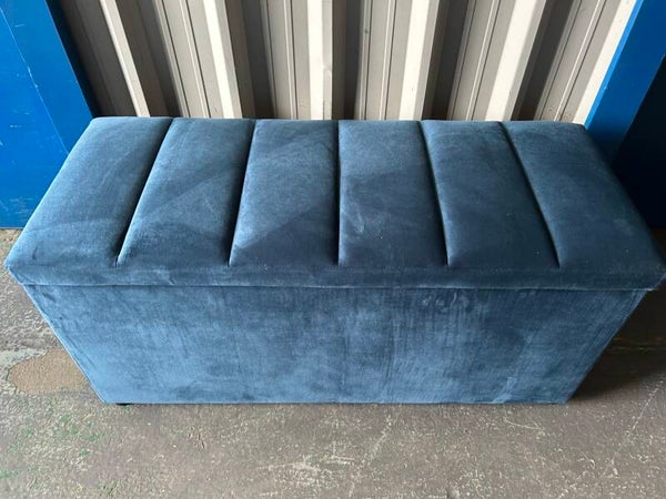 VERY HOME NEW DAKOTA STORAGE OTTOMAN IN BLUE