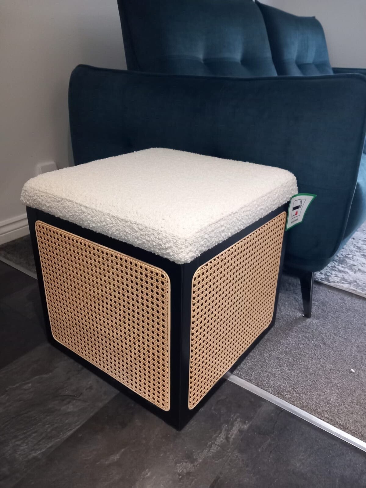 Jennifer Taylor Home Nina Cream Cube Stool