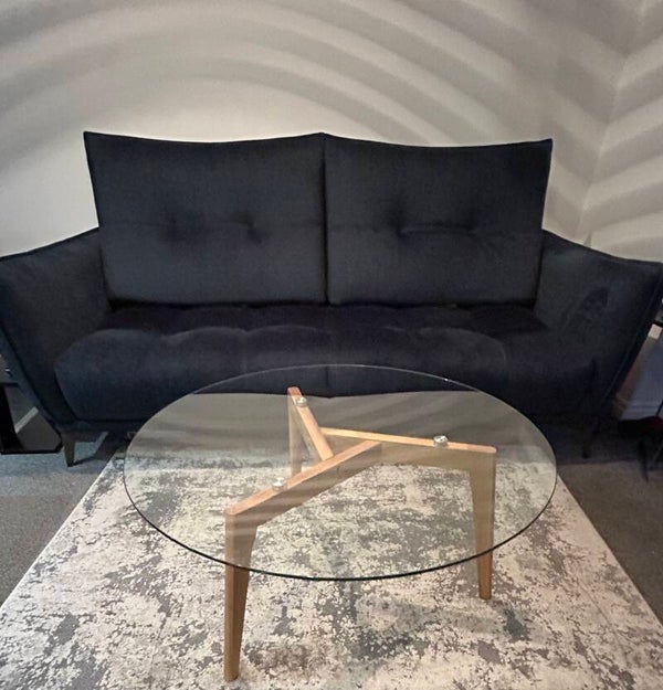 Three Leg Glass Coffee Table