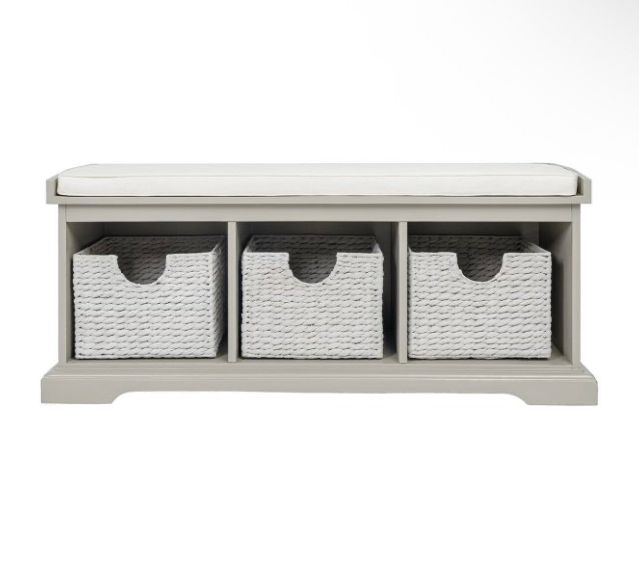 Hallway Bench With Three Storage Basket