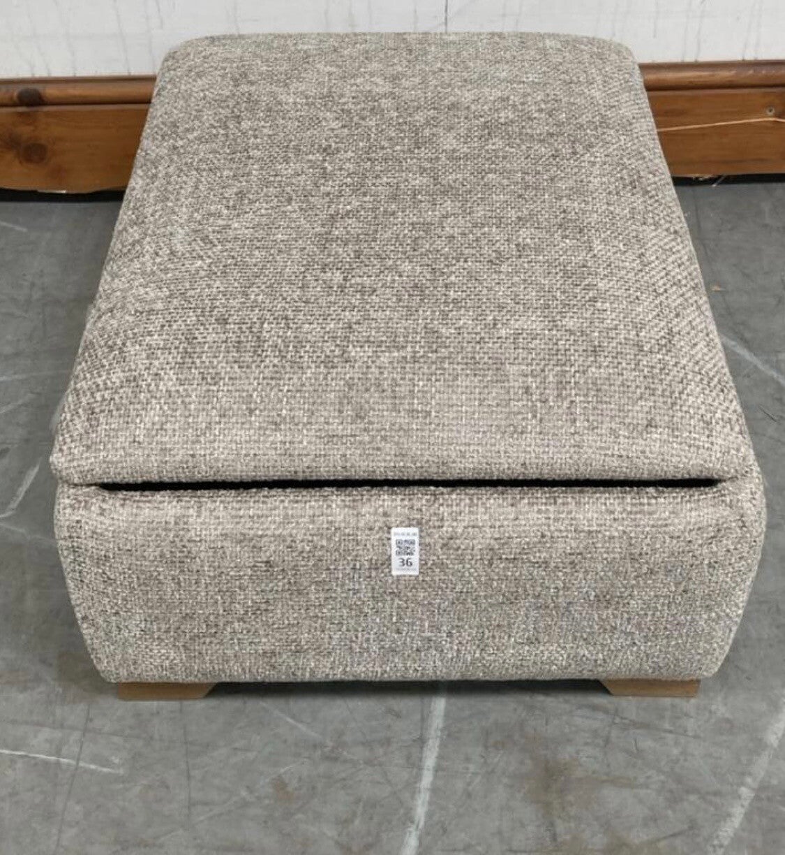Oak Furnitureland Dewsbury Storage Milo Mink Fabric Ottoman